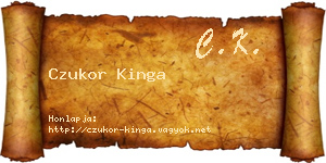 Czukor Kinga névjegykártya