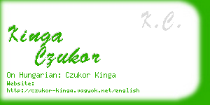 kinga czukor business card